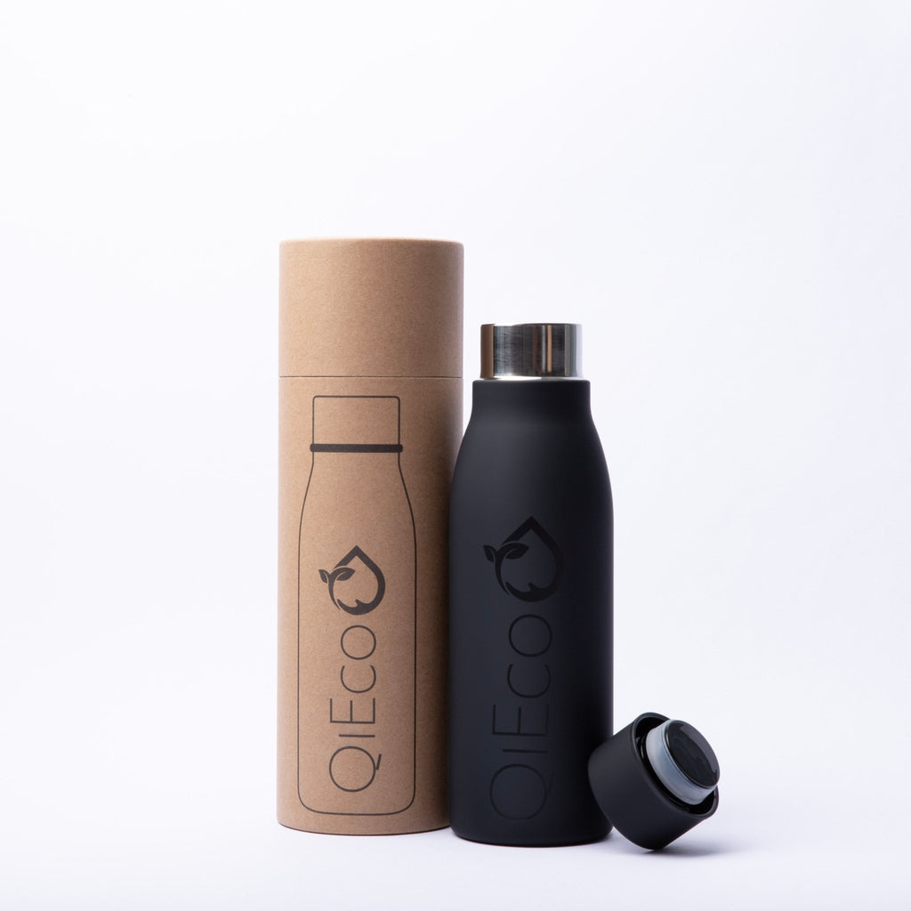 QiEco Hydrate Double Insulated Slim Bottle (Charcoal Edition) - QiEco