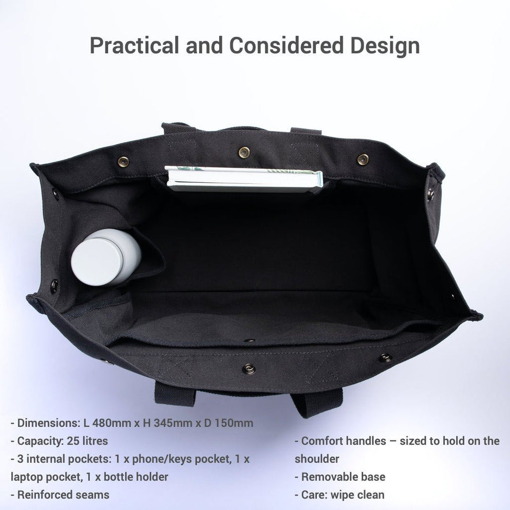 'QiEco One' Tote Bag (Charcoal Edition) - QiEco