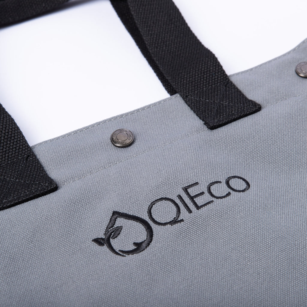 'QiEco One' Tote Bag (Stone Grey Edition) - QiEco
